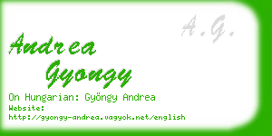 andrea gyongy business card